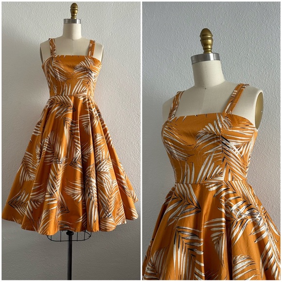 NWT Sunny palm print midi dress - Picture 2 of 9